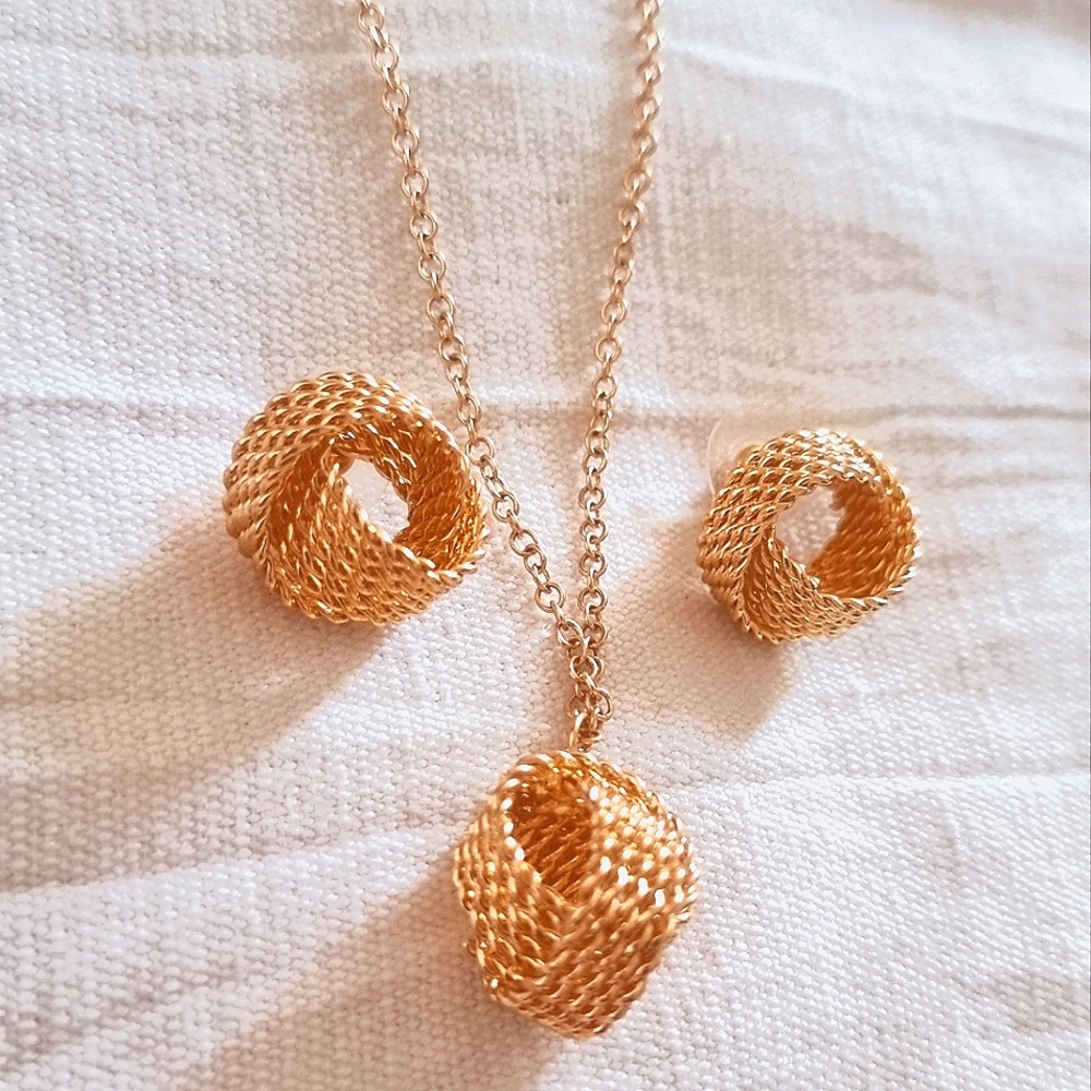 Bead 3pc Jewelry Set Necklace Pendant, Earrings